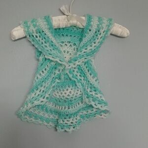Handmade crocheted ring around the rosie circular vest sz 24m- 2T